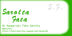 sarolta fata business card